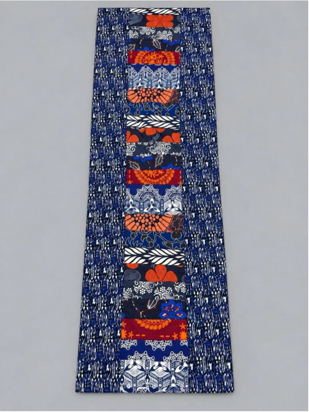 Ladella Patchwork Table Runner Boho Tribal Boho Decor 86x18 Blue Orange